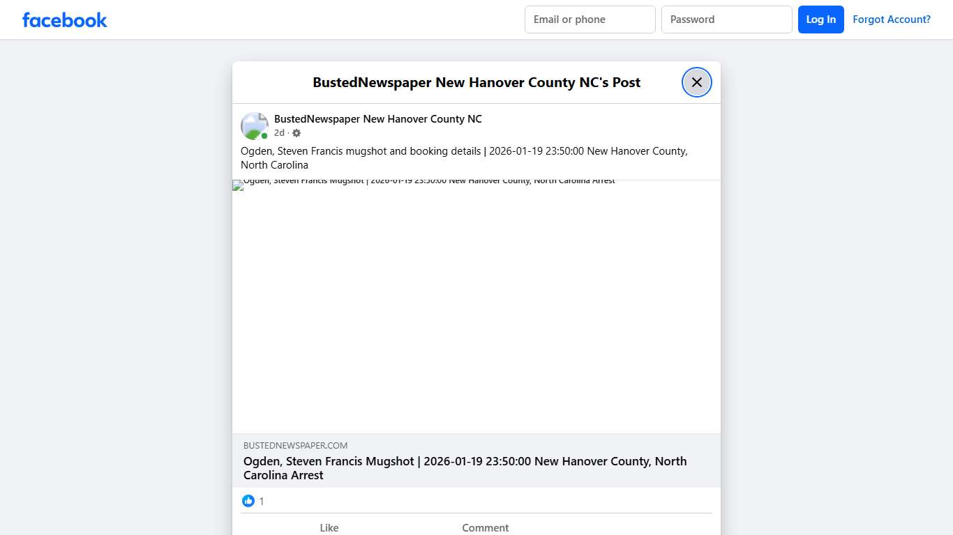 Ogden, Steven... - BustedNewspaper New Hanover County NC Facebook